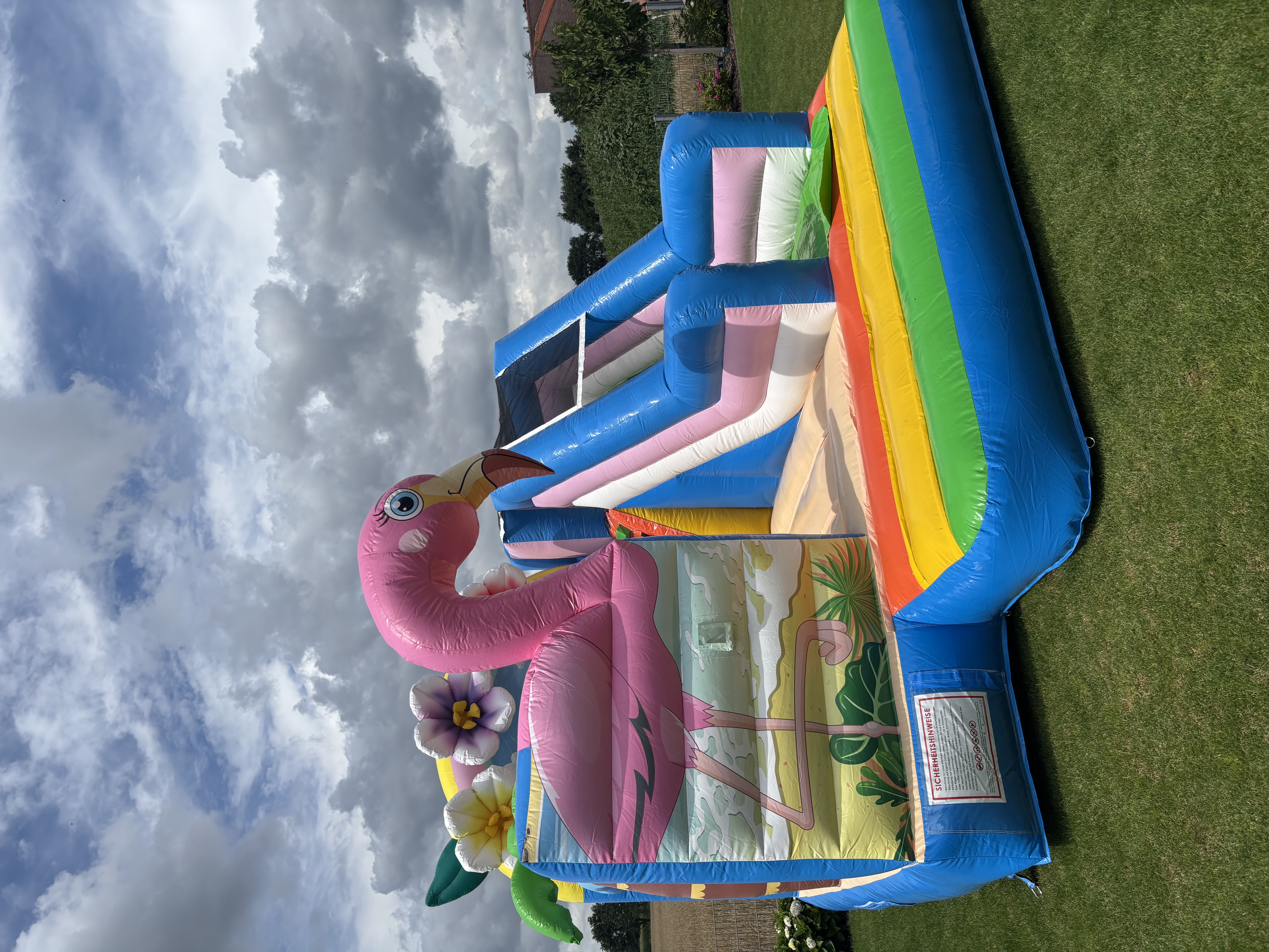 Strandparty mit Flamingo